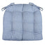 Madrid Dark Blue Dining Chair Pad with Ties - Size Standard - Latex Foam Fill Cushion - Machine Washable, Reversible, Solid Colo