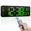 Zgrmbo 16" Large Digital Wall Clock with Remote, Large Display LED Wall Clock for Living Room/Gym/Shop/Warehouse/Office Decor, 12/24H, Auto Dimming, T