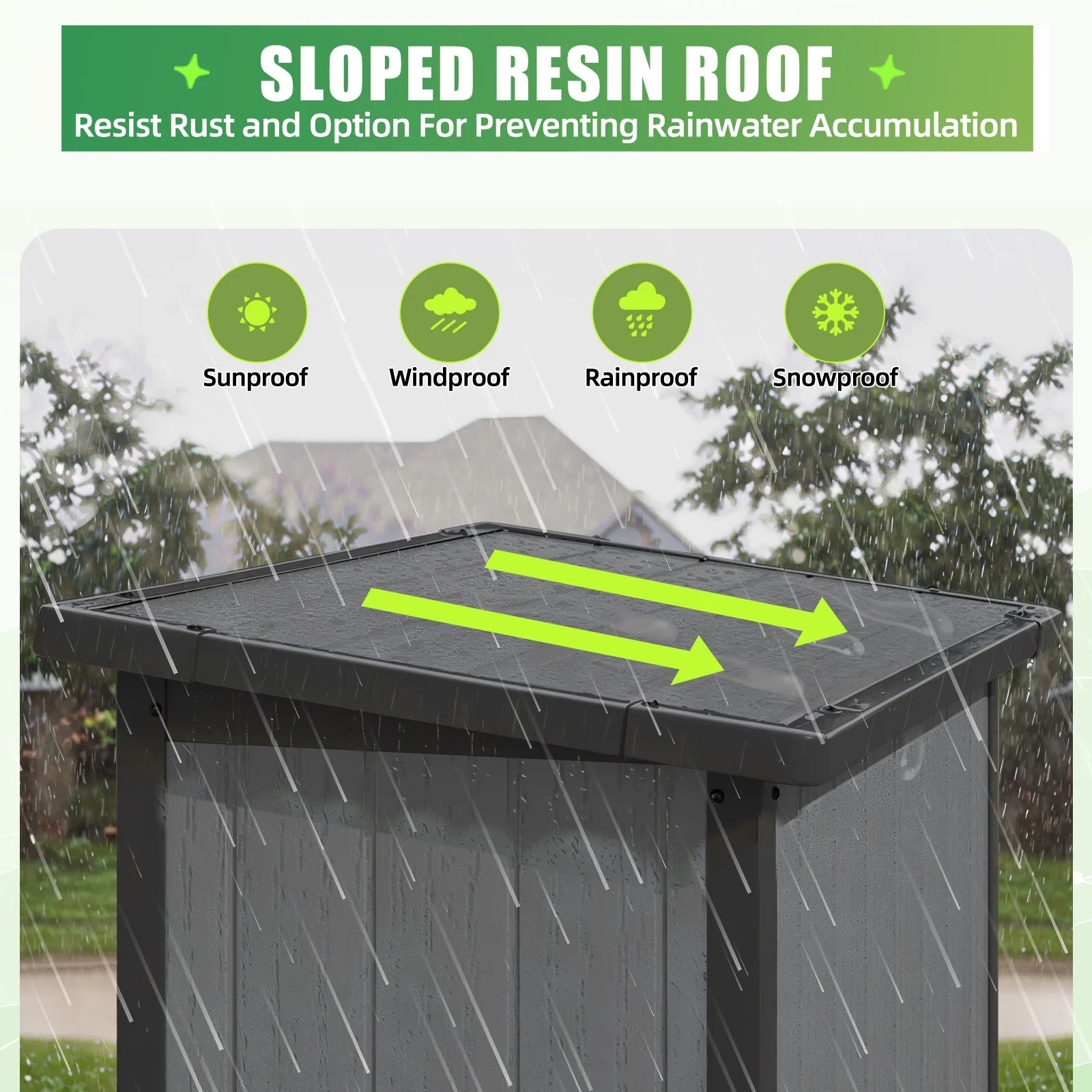 AECOJOY Tall Resin Outdoor Storage Cabinet Waterproof with Adjustable Shelves, Vertical Plastic Storage Shed