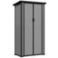 AECOJOY Tall Resin Outdoor Storage Cabinet Waterproof with Adjustable Shelves, Vertical Plastic Storage Shed
