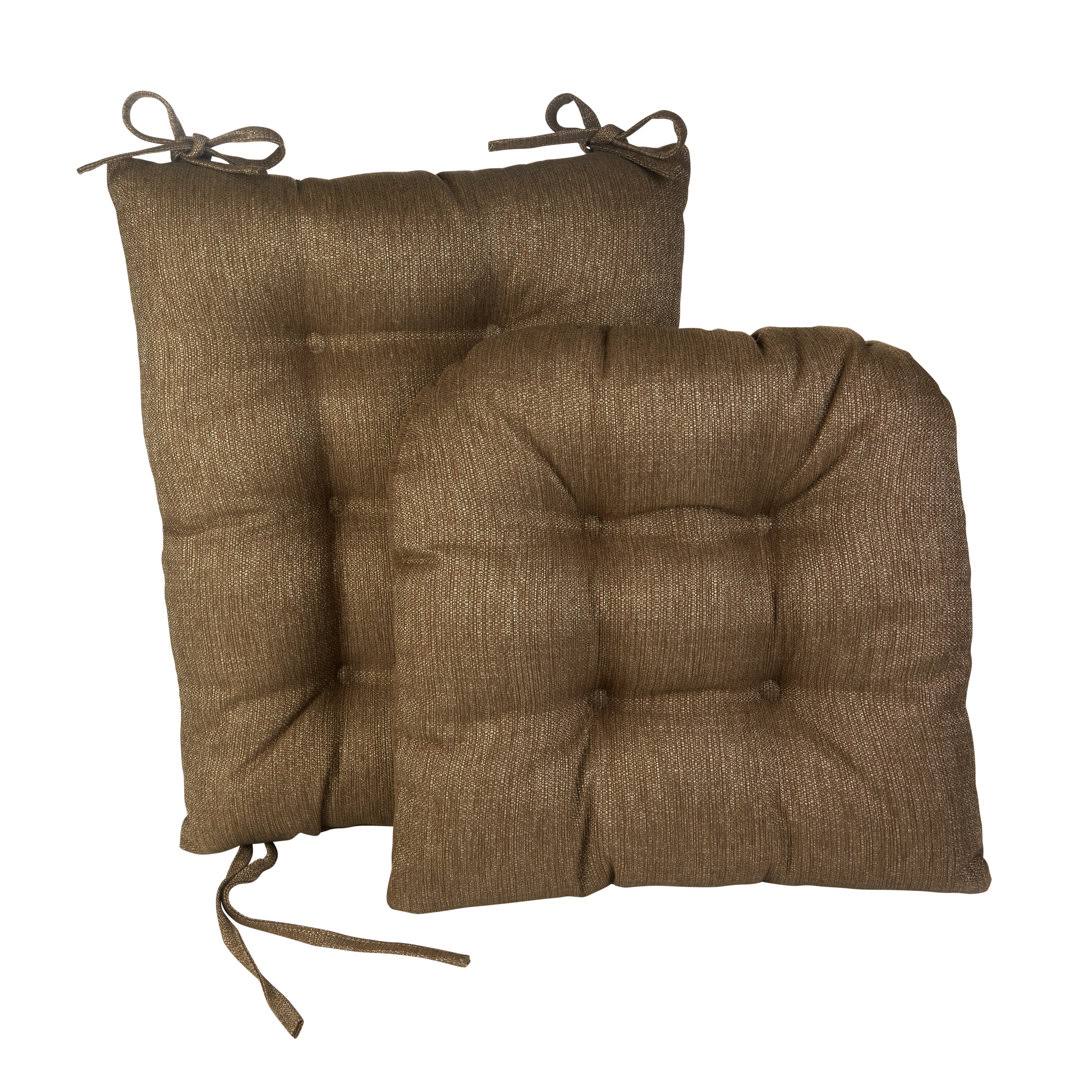 Rocking Chair Cushion Set Latitude Run Fabric: Gold
