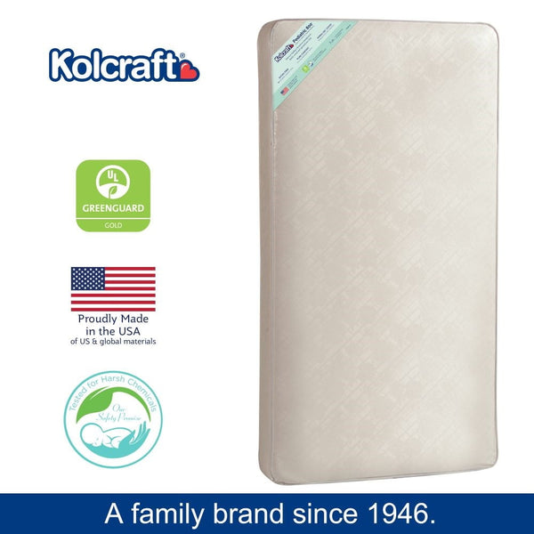 Pediatric 800 Extra Firm Ultra Deluxe. 80 Coil Crib and Toddler Mattress. White