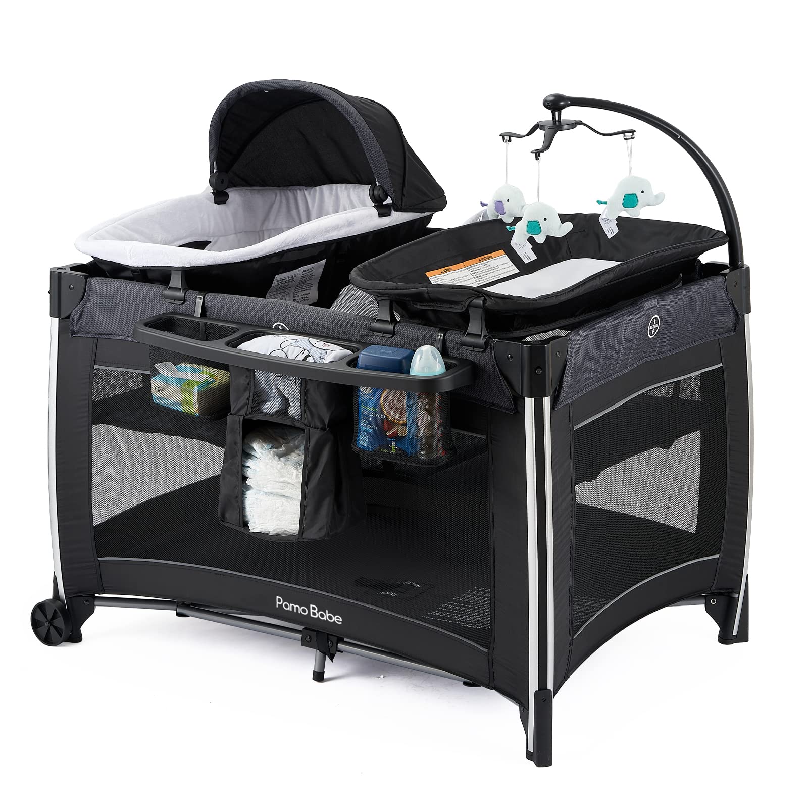 Pamo Babe 4 in 1 Portable Baby Crib Deluxe Nursery Center Main image