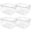 Control Kitchen Clear Plastic Storage Bins, Perfect for Kitchen Organization or Pantry Organization and Storage, Fridge Organizer, Clear Storage Containers for