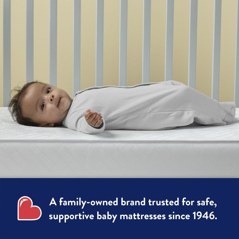 Pediatric 800 Extra Firm Ultra Deluxe. 80 Coil Crib and Toddler Mattress. White