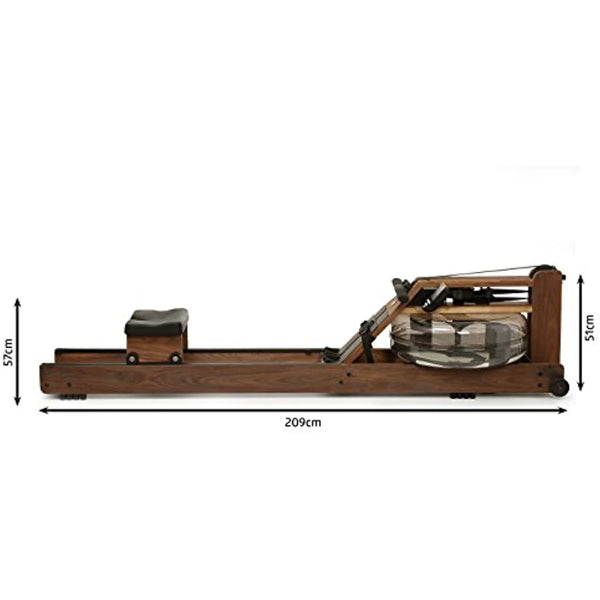 Waterrower Classic Exercise Rowing Machine in Black Walnut with S4 Monitor