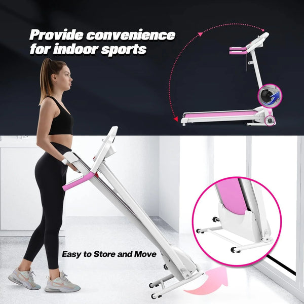 Clearance! Folding Treadmill 2.5HP Superfit Electric Treadmill with MP3 Speake LED Display Running Walking Jogging for Home Office