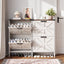 VEANERWOOD Shoes Storage Cabinet with Doors, Farmhouse Shoe Cabinet with 2 Flip Drawers for Entryway, Gray