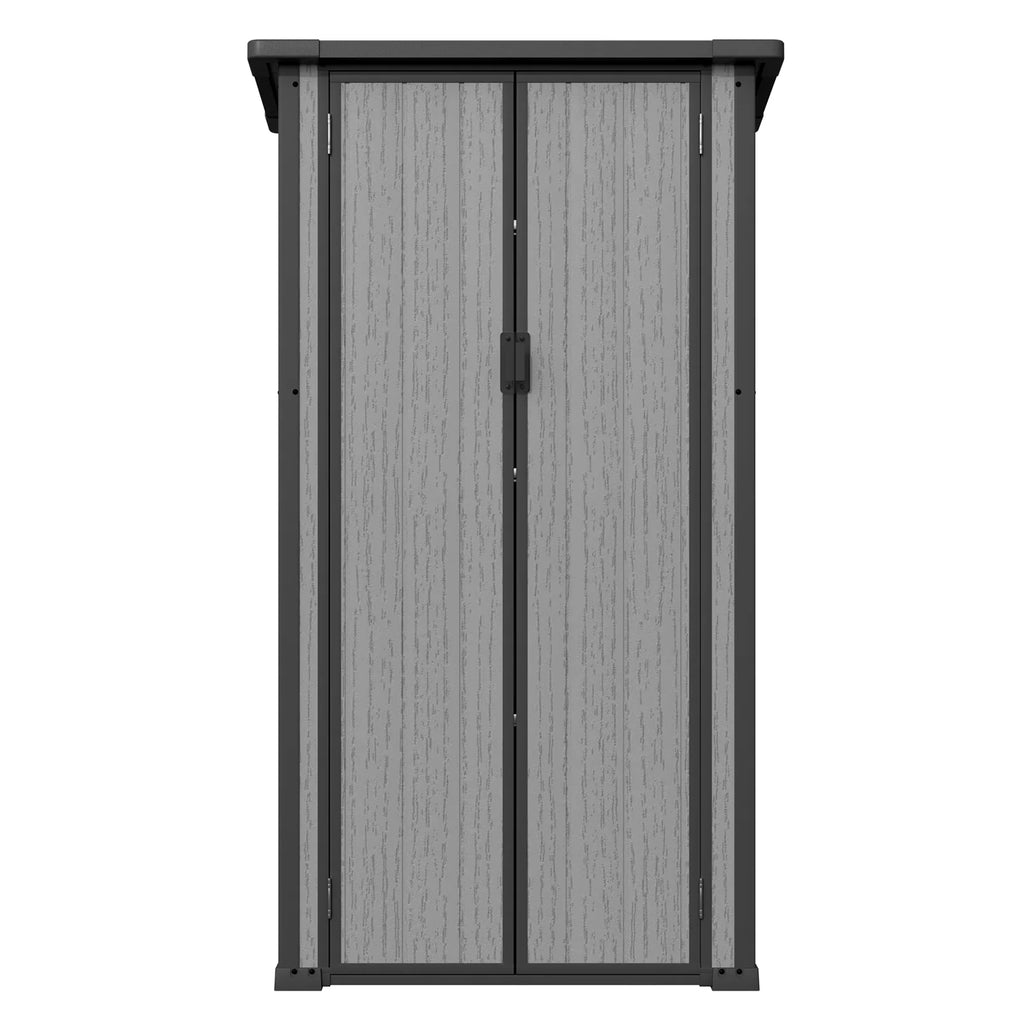 AECOJOY Tall Resin Outdoor Storage Cabinet Waterproof with Adjustable Shelves, Vertical Plastic Storage Shed