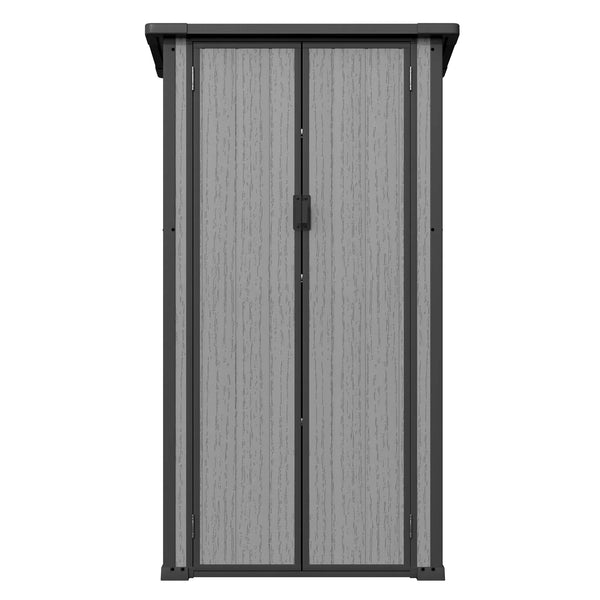 AECOJOY Tall Resin Outdoor Storage Cabinet Waterproof with Adjustable Shelves, Vertical Plastic Storage Shed