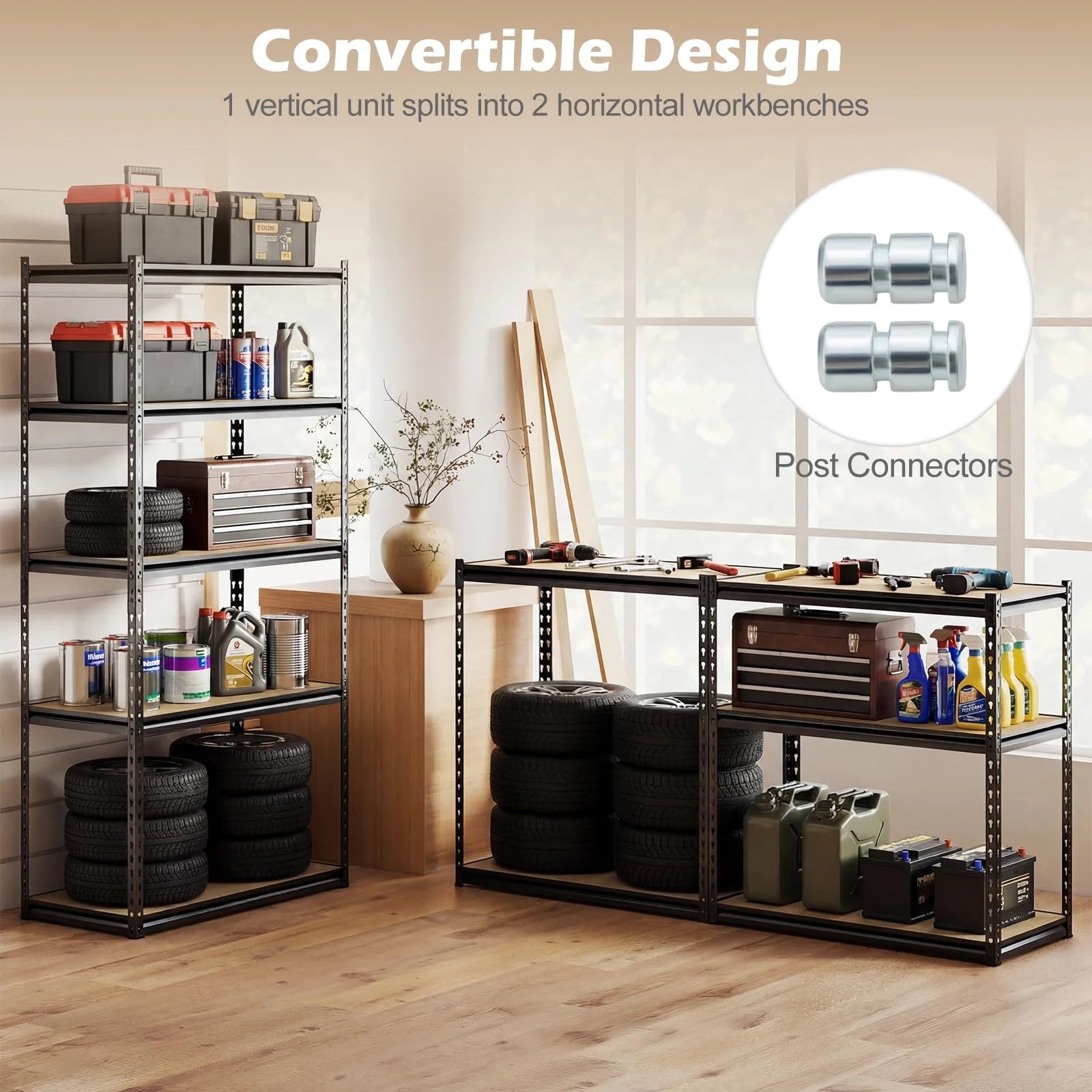 Giantex Multi-Use Storage Shelf for Warehouse Pantry Kitchen (36" W x 18" D x 72" H)