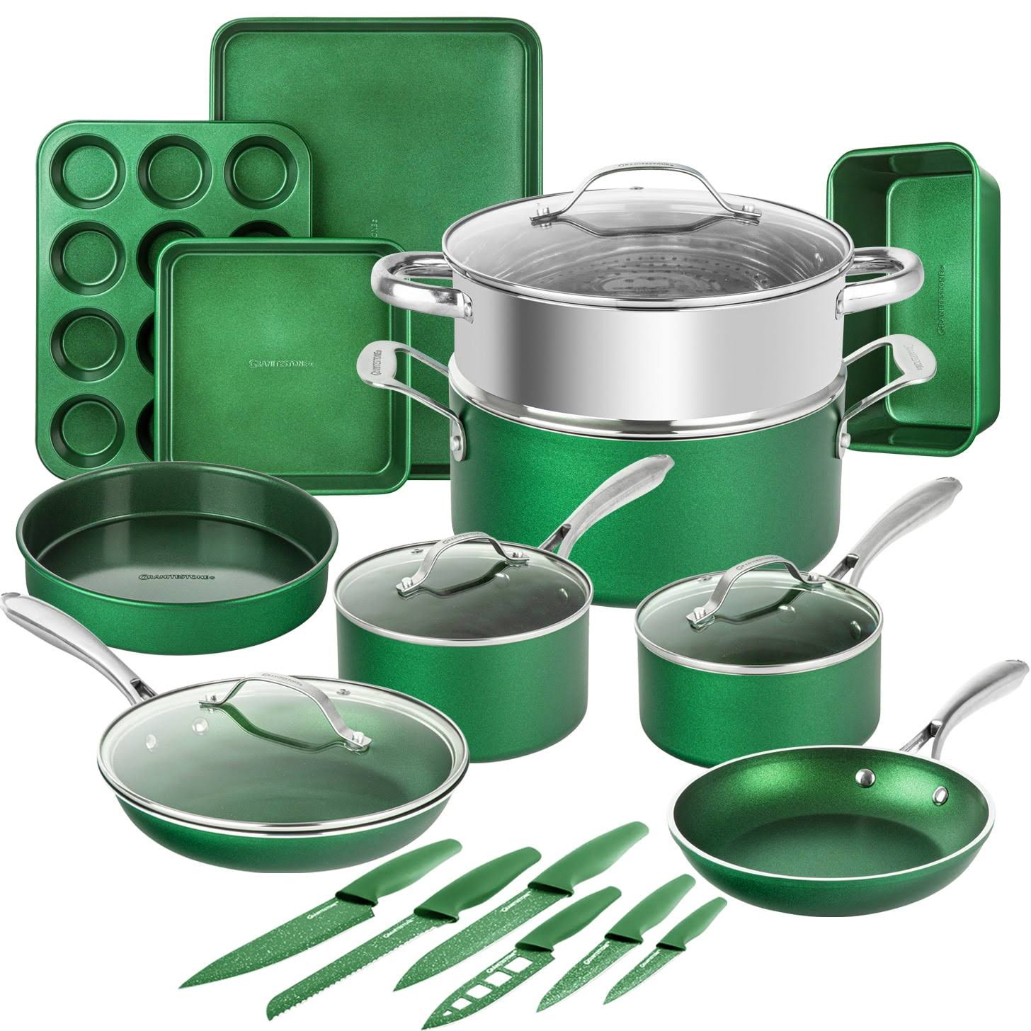 Granitestone Pots and Pans Set Nonstick 21 Pcs Cookware Set Emerald Main image