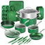 Granitestone Pots and Pans Set Nonstick 21 Pcs Cookware Set Emerald