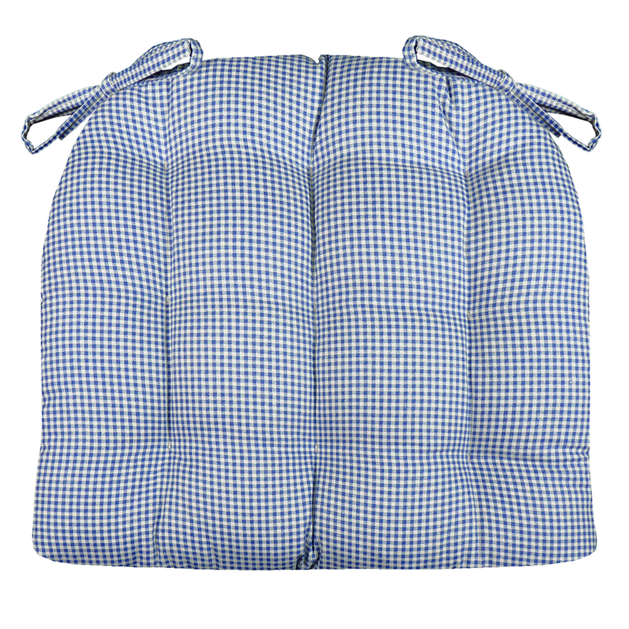 Madrid Dark Blue Dining Chair Pad with Ties - Size Standard - Latex Foam Fill Cushion - Machine Washable, Reversible, Solid Colo