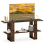 Tangkula 2-Tier TV Stand with Storage for TVs up to 55 Inch Console Table with Open Shelf