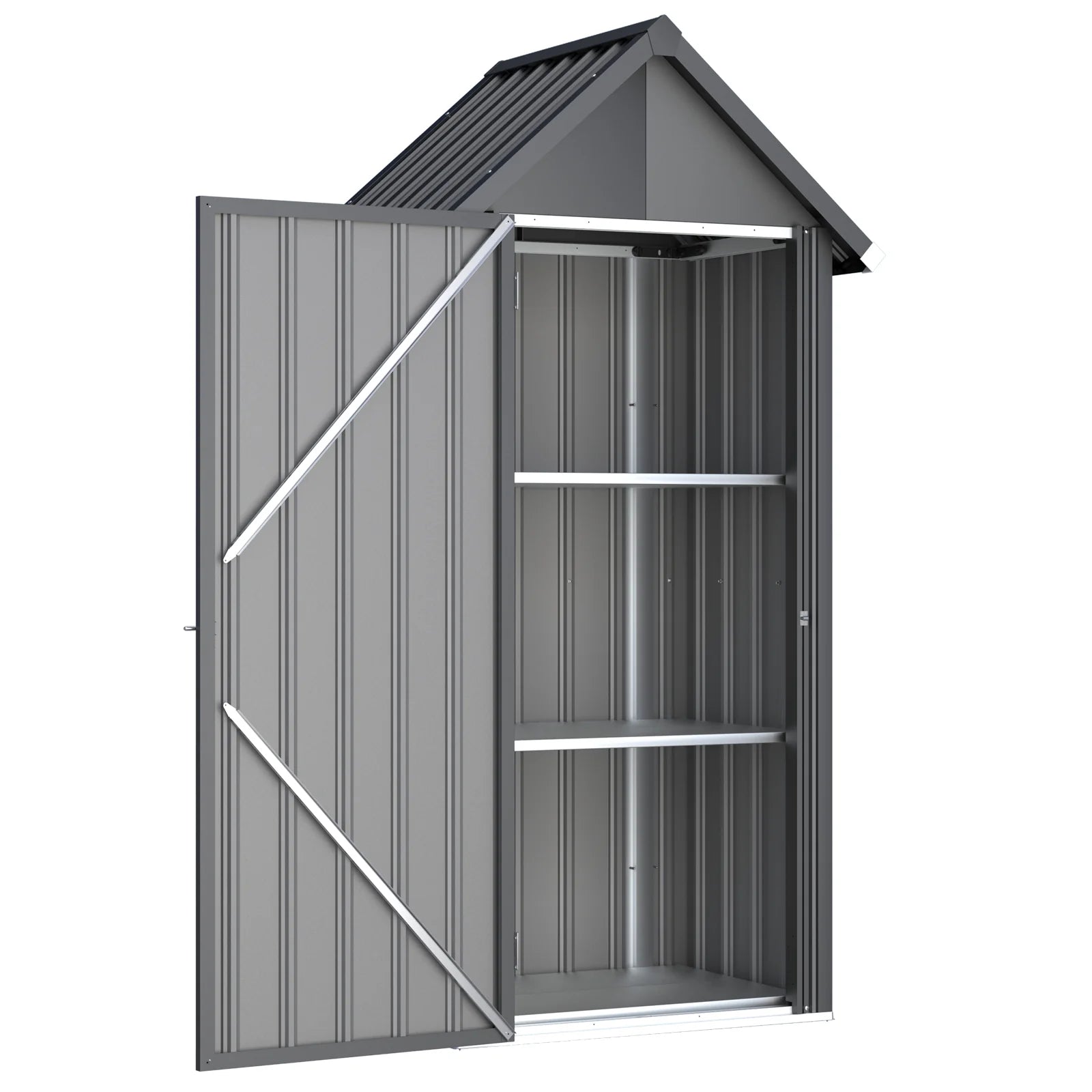 AECOJOY Vertical Outdoor Storage Cabinet with 2 Removeable Shelves Main image