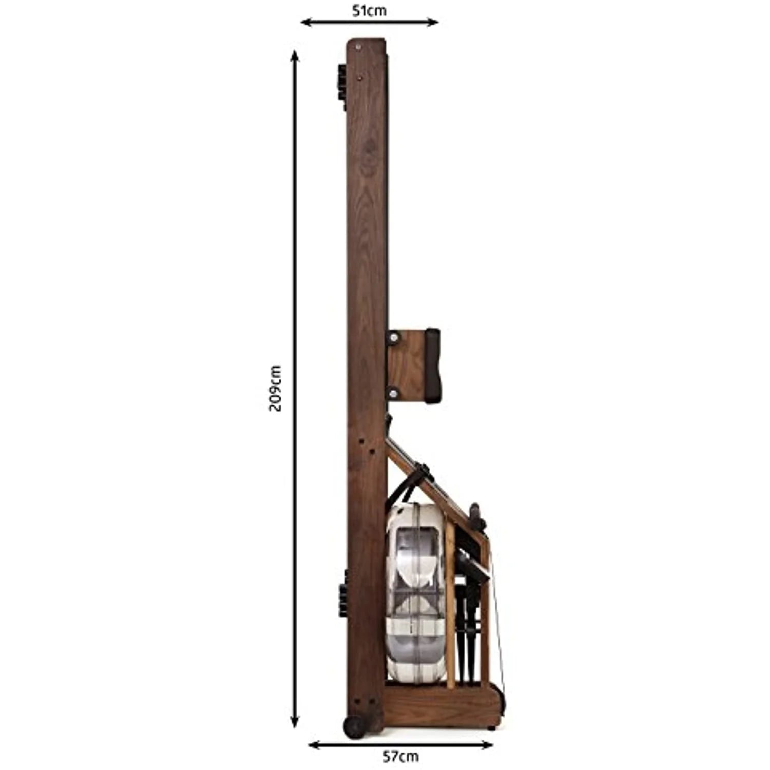 Waterrower Classic Exercise Rowing Machine in Black Walnut with S4 Monitor