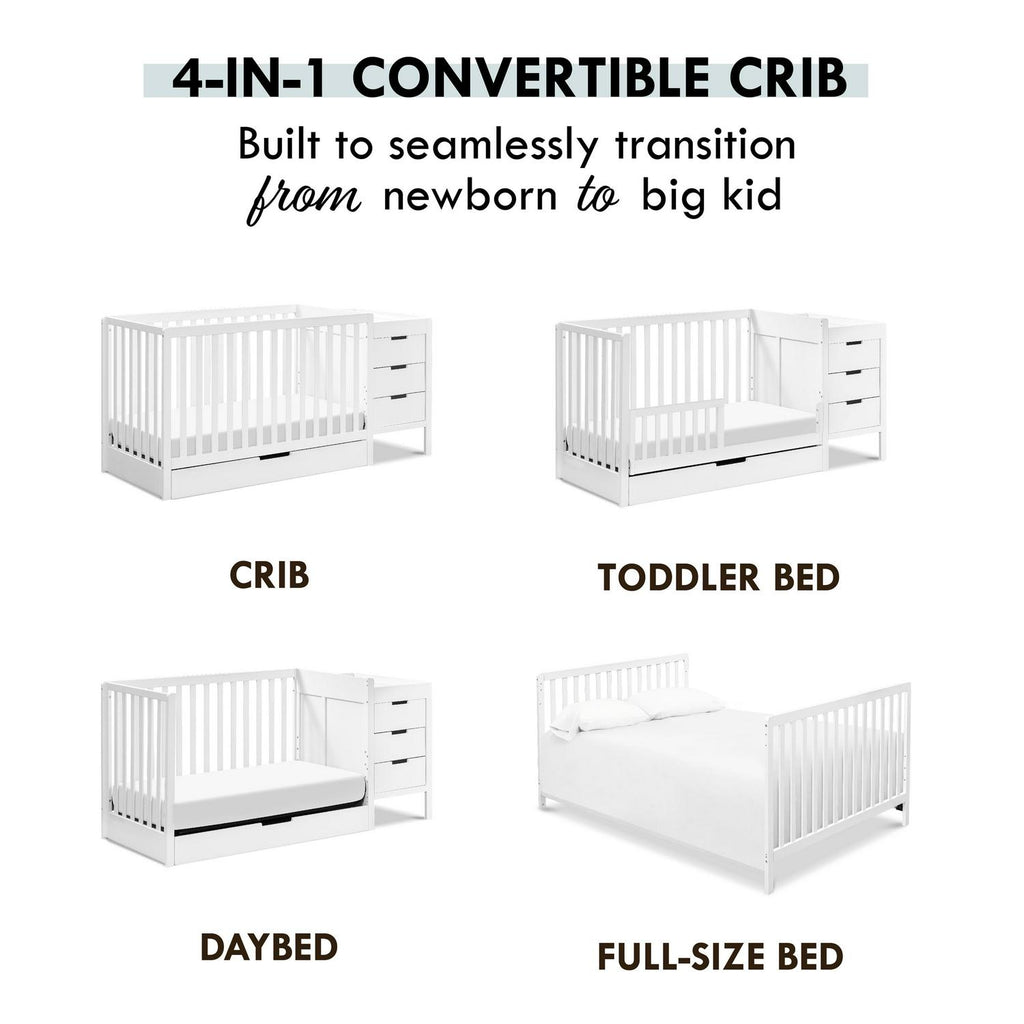 Carter - S by Davinci Colby 4 - in - 1 Convertible Crib & Changer Combo in White